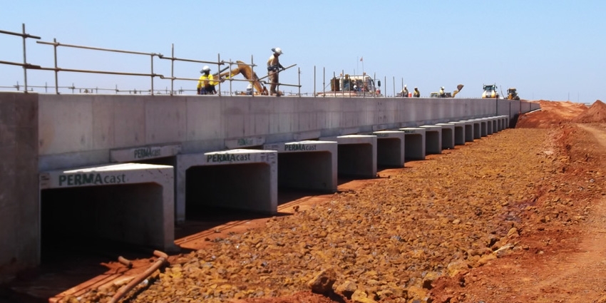 Small span box culverts - MRWA. Location: mid-west W.A.